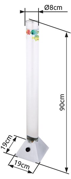 Globo 9016 LED stojací svítidlo Mendoza 9x0,06W | 4lm | RGB - stříbrná
