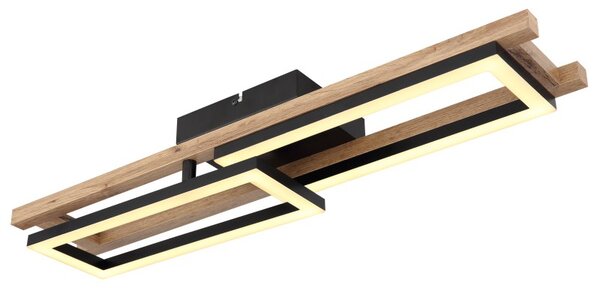 Globo 67266D LED přisazené stropní svítidlo Illa 1x20W | 850lm | 3000K - opál, hnědá, černá