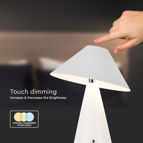 LED Solution Bílá LED stolní nabíjecí lampa 240mm 3W 7948