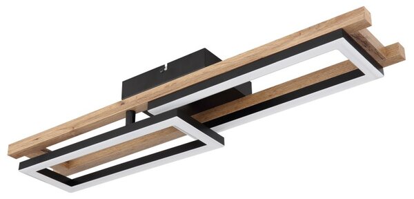 Globo 67266D LED přisazené stropní svítidlo Illa 1x20W | 850lm | 3000K - opál, hnědá, černá
