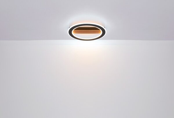 Globo 67268-30 LED přisazené stropní svítidlo Mattia 1x30W | 1781lm | 6500K - opál, hnědá, černá
