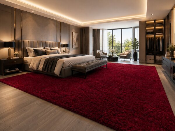 Ayyildiz, Kusový koberec Life Shaggy 1500 red, 200x290, červená, ložnice