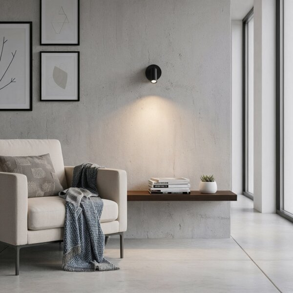 Ideal Lux - LED Nástěnné bodové svítidlo BEAN LED/3W/230V CRI 90 černá