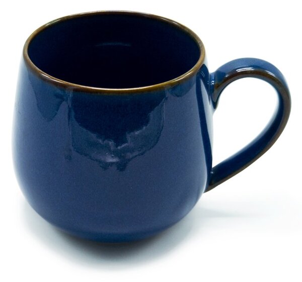 Porcelánový hrnek Tea Logic Matilda, kobaltově modrý, lesklý, kropenatý efekt, 400 ml