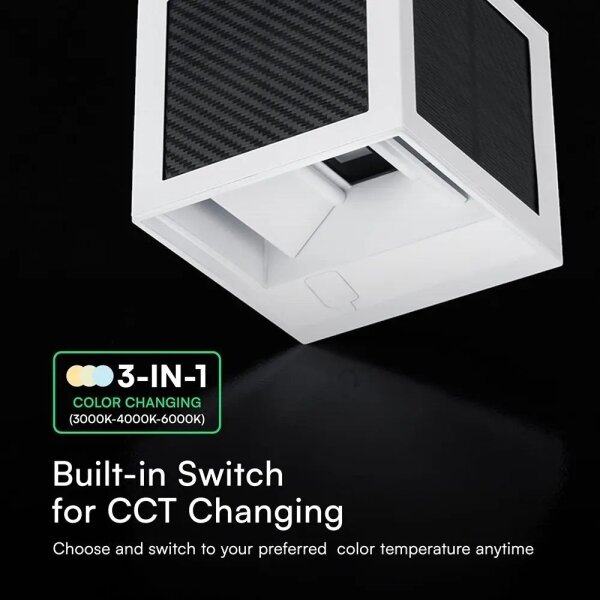 LED Solární nástěnné svít. se sen LED/9W/3,7V 3000/4000/6000K IP65 2600 mAh bílá
