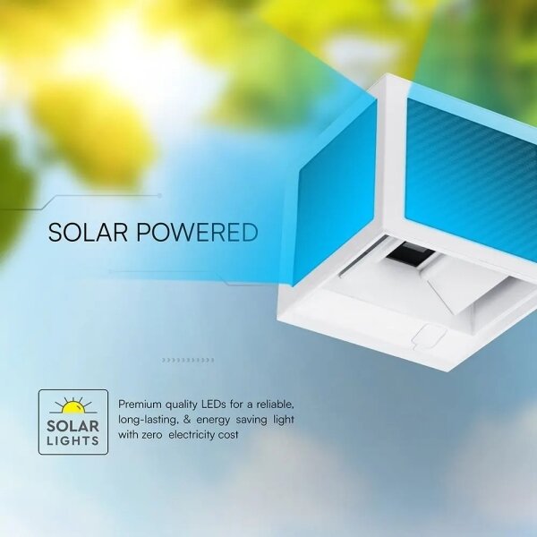 LED Solární nástěnné svít. se sen LED/9W/3,7V 3000/4000/6000K IP65 2600 mAh bílá
