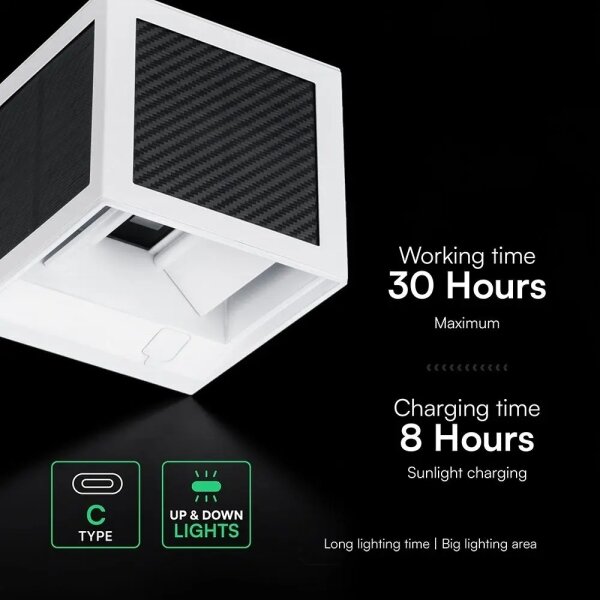 LED Solární nástěnné svít. se sen LED/9W/3,7V 3000/4000/6000K IP65 2600 mAh bílá