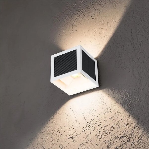 LED Solární nástěnné svít. se sen LED/9W/3,7V 3000/4000/6000K IP65 2600 mAh bílá
