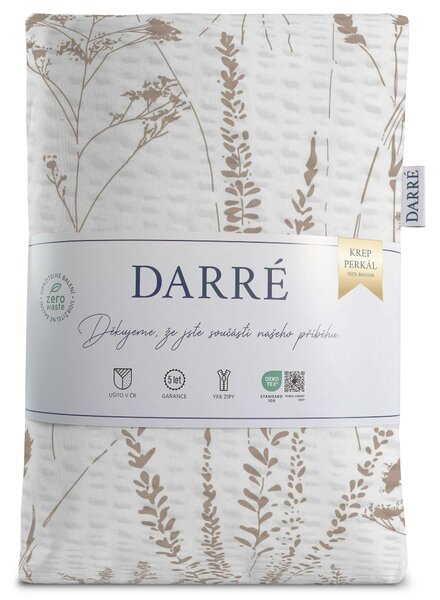 DARRÉ Krepové povlečení Divoké traviny - duo Velikost: 140 x 200 + 70 x 90