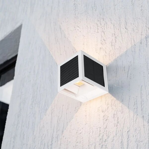 LED Solární nástěnné svít. se sen LED/9W/3,7V 3000/4000/6000K IP65 2600 mAh bílá
