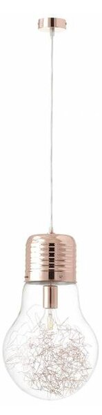 Brilliant 93429/29 Závěsné svítidlo BULB měd + čiré sklo