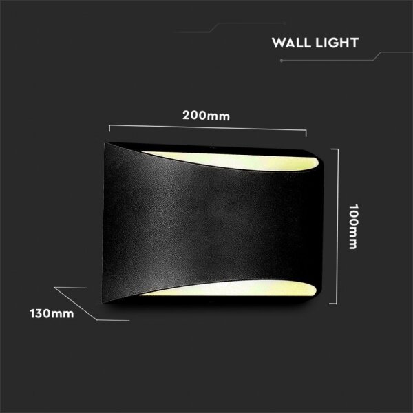 LED Venkovní nástěnné svítidlo LED/9W/230V 4000K IP54 černá