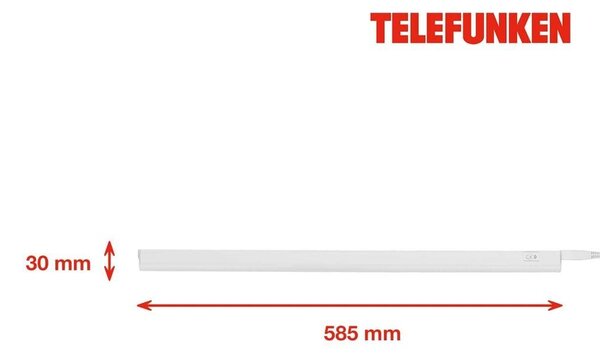 TF 201206TF TELEFUNKEN LED CCT skříňkové svítidlo 58,5 cm 9W 900lm bílé - BRILONER