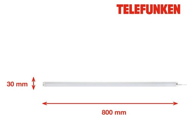 TF 202806TF TELEFUNKEN CCT svítidlo pod skříňku s čidlem, 80 cm, 7 W, 720 lm, bílé - BRILONER
