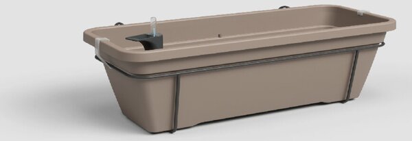 Truhlík VENEZIA, samozavlažovací, 60 cm, plast, šedá