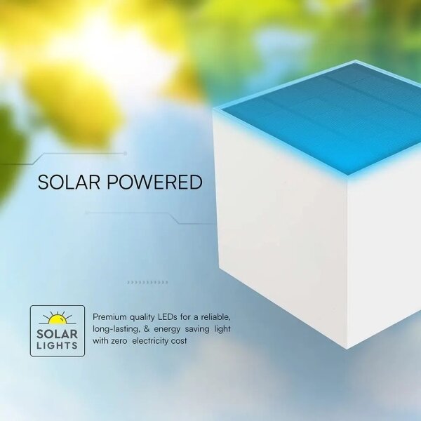 LED Solární nástěnné svít se sen LED/9W/3,7V 3000/4000/5000K IP65 2600mAh bílá