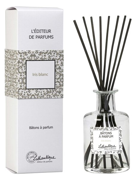 Lothantique Vonný difuzér s černými dřívky 200 ml White iris - L`editeur de parfums