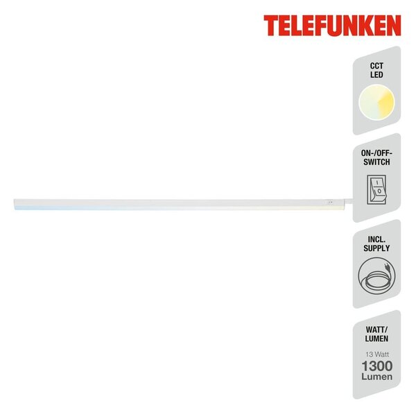 TF 201306TF TELEFUNKEN LED CCT skříňkové svítidlo 88,5 cm 13W 1300lm bílé - BRILONER