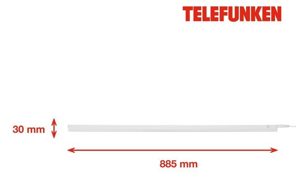 TF 201306TF TELEFUNKEN LED CCT skříňkové svítidlo 88,5 cm 13W 1300lm bílé - BRILONER