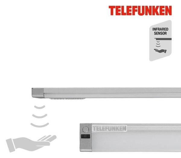 TF 201504TF TELEFUNKEN LED skříňkové svítidlo 57,3 cm 8W 800lm stříbrná - BRILONER