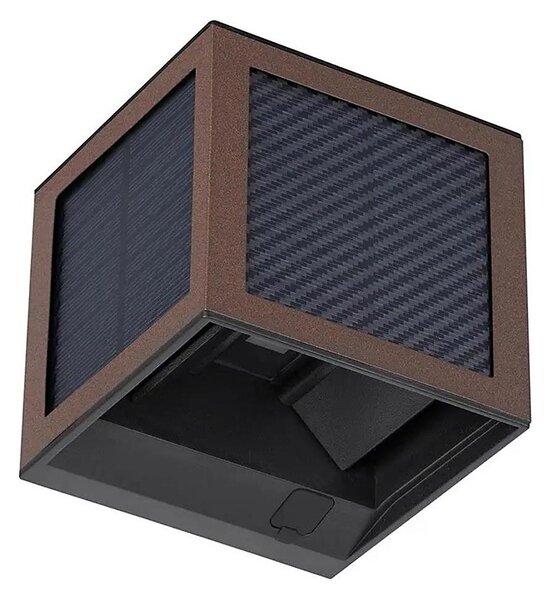 LED Solární nástěnné svít. se sen LED/9W/3,7V 3000/4000/6000K IP65 2600mAh hnědá