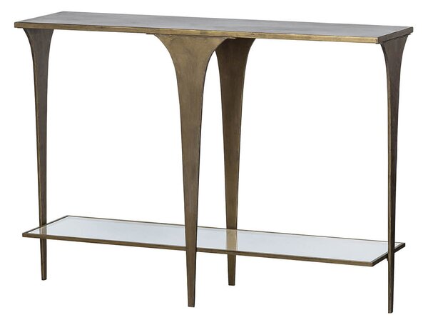MUZZA Konzolový stolek coops 140 x 101 cm mosaz