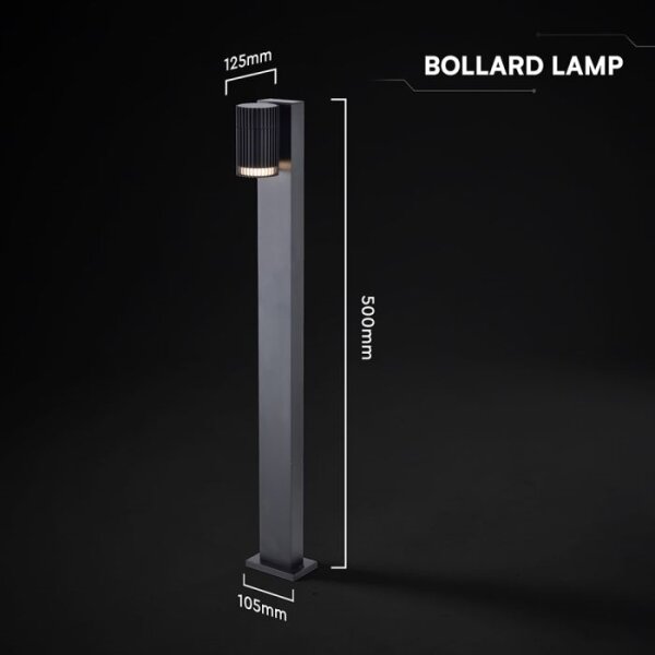 Venkovní lampa 1xGU10/10W/230V IP44 50 cm černá