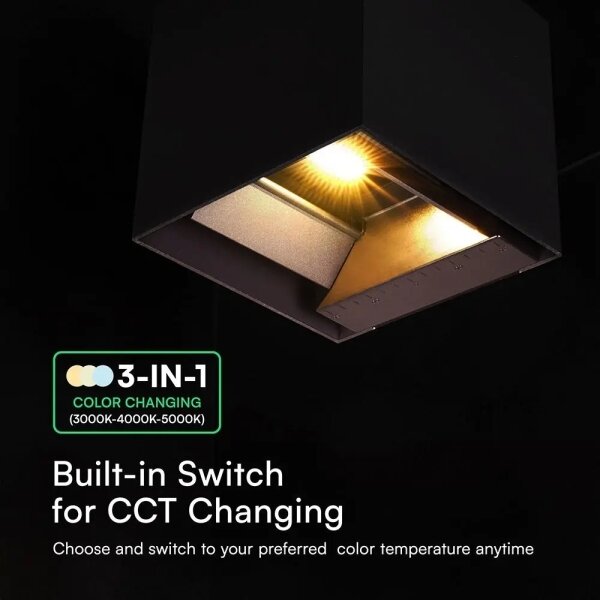 LED Solární nástěnné svít. se sen LED/9W/3,7V 3000/4000/5000K IP65 2600mAh černá