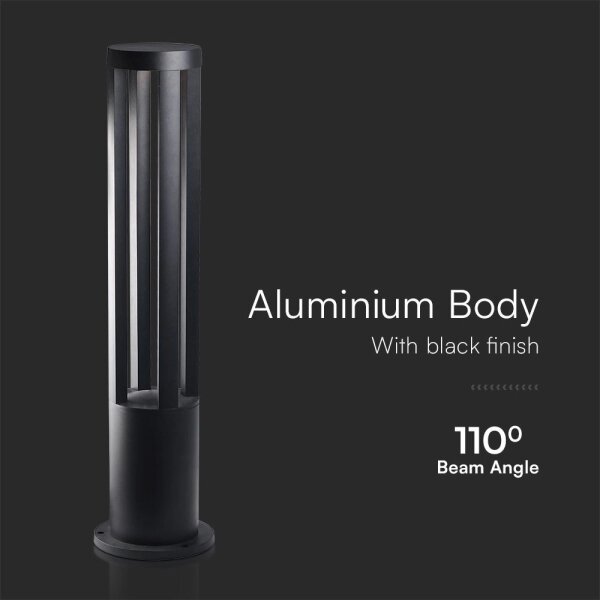 LED Venkovní lampa LED/10W/230V 3000K IP65 80 cm černá