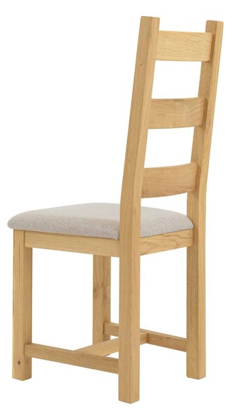 Dubová židle Ladder Back béžová látka
