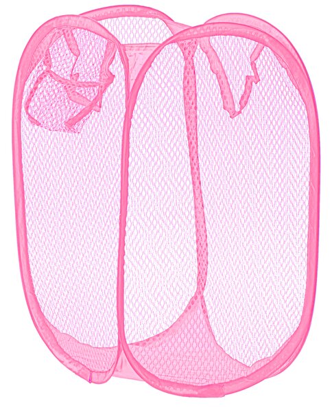 KIK Skládací koš na prádlo - růžový, KX9139_3