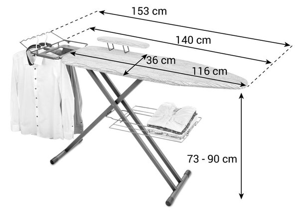 Žehlicí prkno 116x36 cm Fancy Home – Tescoma