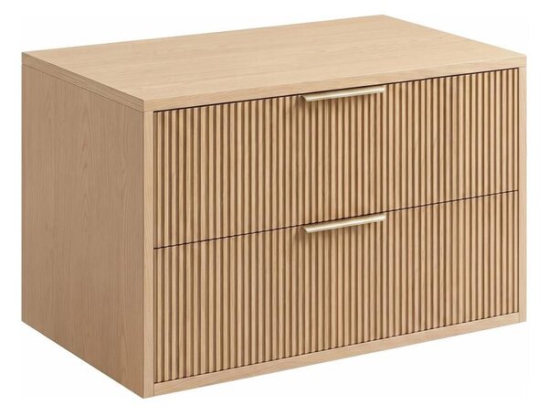 REA-M0409 - Závěsná koupelnová skříňka pod umyvadlo MONO 80x48,5 cm béžová