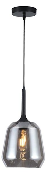 Lustr na lanku MAEVA 1xE27/40W/230V kouřová černá/černá