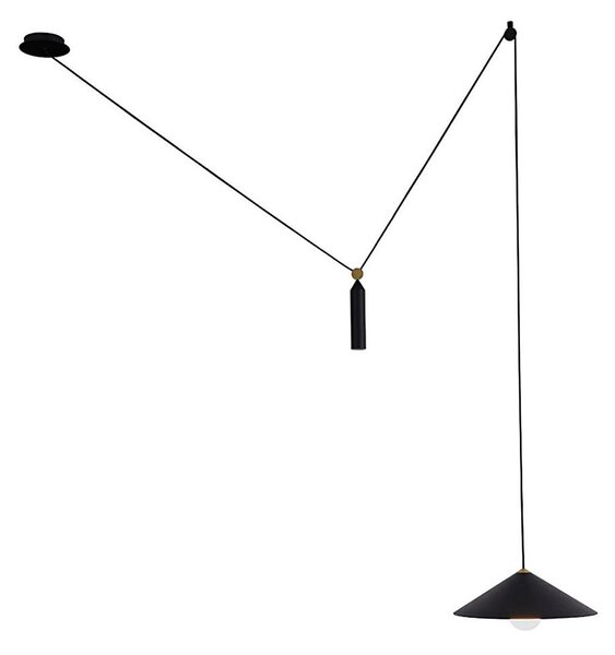 Lustr na lanku ALTO 1xE27/60W/230V černá