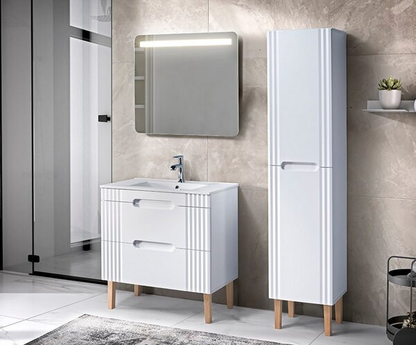 Koupelnová skříňka FIJI WHITE 100cm + umyvadlo