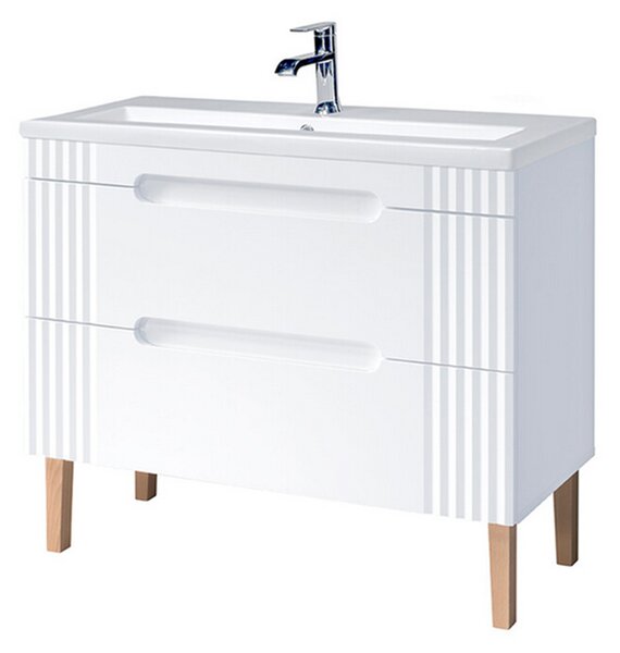 Koupelnová skříňka FIJI WHITE 100cm + umyvadlo