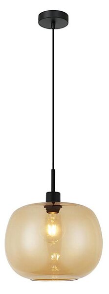 Lustr na lanku ALAN 1xE27/40W/230V kouřová béžová/černá
