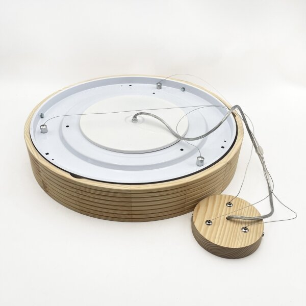 Lustr na lanku NATURAL MODERN 3xE27/15W/230V pr. 47,5 cm borovice