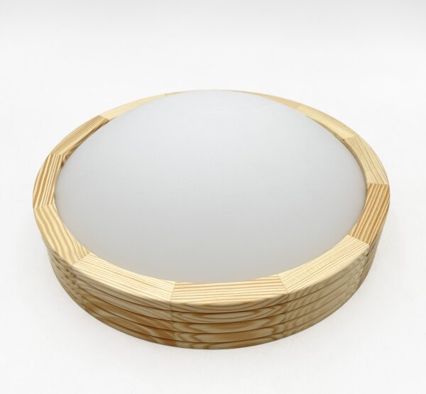 Stropní svítidlo NATURAL MODERN SLIM 1xE27/15W/230V pr. 27,5 cm borovice