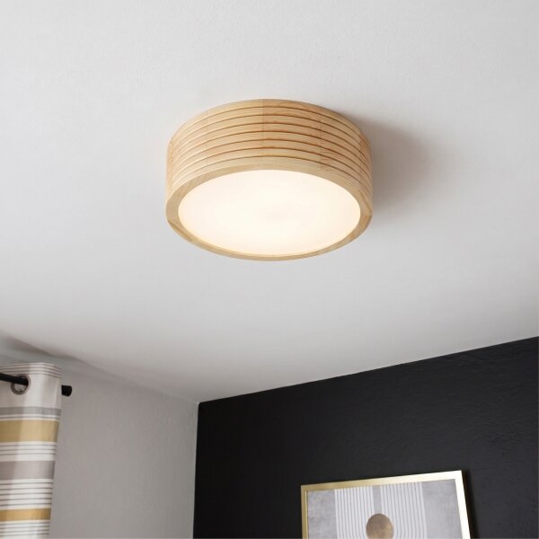 Stropní svítidlo NATURAL MODERN 1xE27/15W/230V pr. 27,5 cm borovice