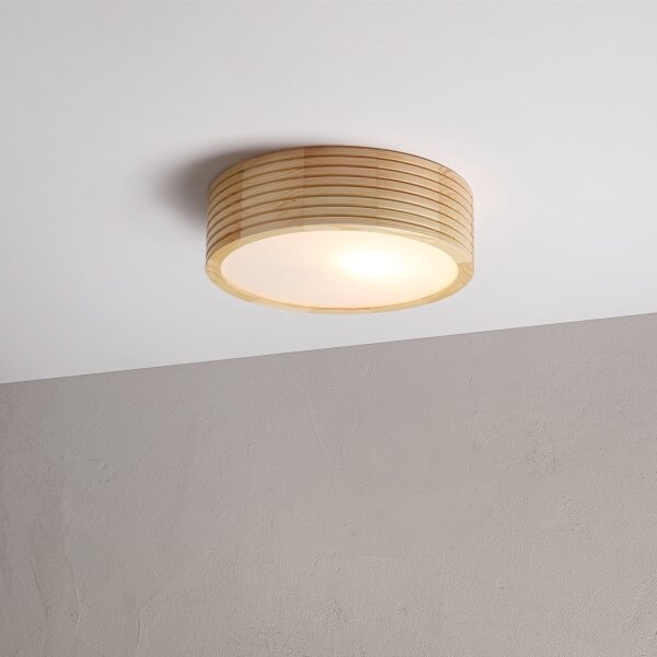 Stropní svítidlo NATURAL MODERN 1xE27/15W/230V pr. 27,5 cm borovice