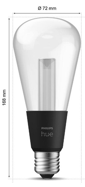PH 8719514419391 Hue Lightguide LED žárovka E27 ST72 6,8W 500lm 2000-6500K RGB CRI80 IP20, stmívatelná - PHILIPS