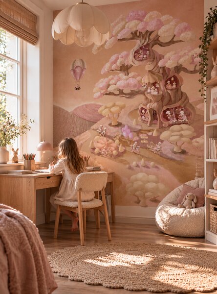 FUGU Tapeta do dětského pokoje Pohádková pekárna – Little Lamb Bakery Materiál: Digitální eko vlies - klasická tapeta nesamolepicí