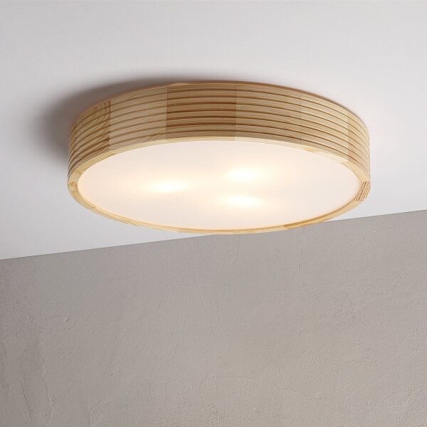 Stropní svítidlo NATURAL MODERN 3xE27/15W/230V pr. 47,5 cm borovice