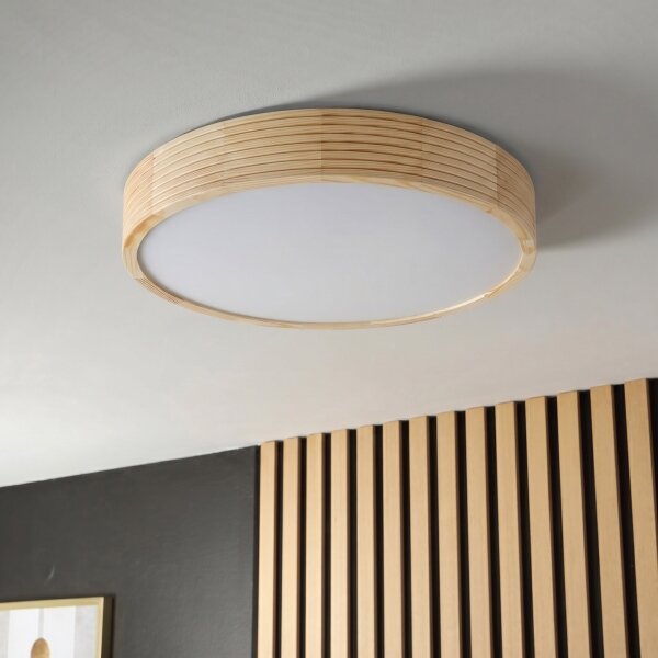 Stropní svítidlo NATURAL MODERN 3xE27/15W/230V pr. 47,5 cm borovice
