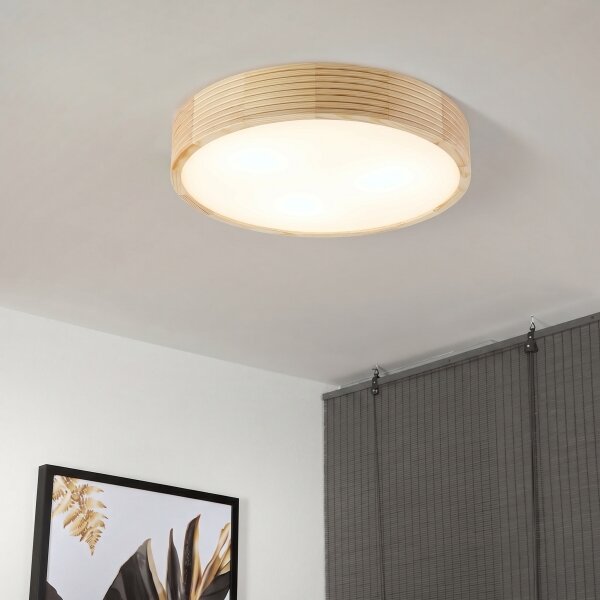 Stropní svítidlo NATURAL MODERN 3xE27/15W/230V pr. 47,5 cm borovice
