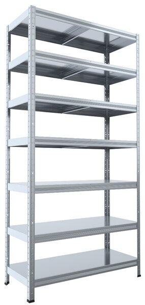 Regál do domácnosti Biedrax 40 x 60 x 210 cm, pozink, 7 polic plech, nosnost 100 kg na polici