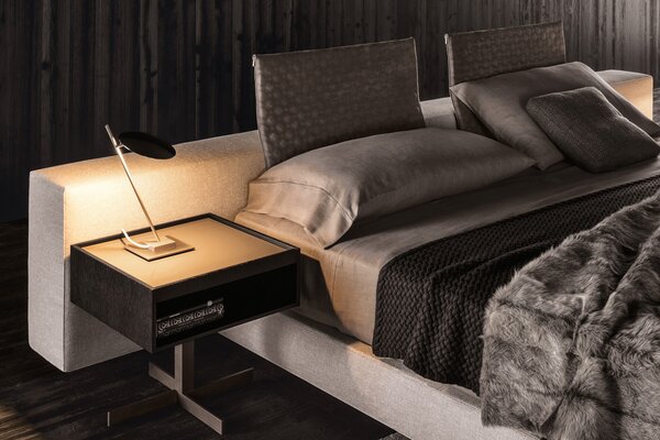 Catellani & Smith Luxusní stolní LED lampa Lederam T1, 2700K, 1x10W Barva: Bílá/Satén