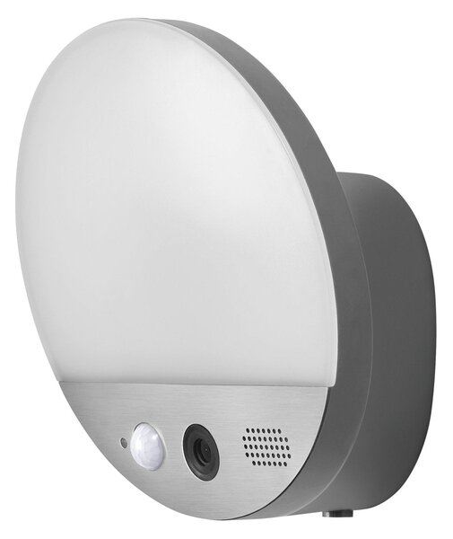 Chytré venkovní nástěnné svítidlo Wifi Camera Round s kamerou, Teplá Bílá